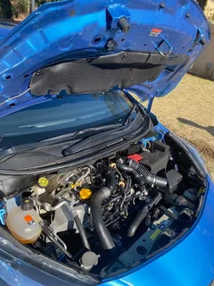 Blue Nissan Micra 900T Acenta.