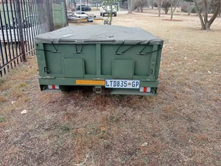 Trailer box with Canvas Cover Military Army.