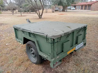 Trailer box with Canvas Cover Military Army.