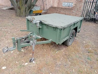 Trailer box with Canvas Cover Military Army.