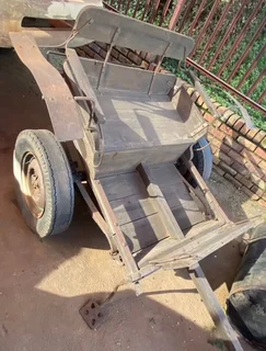 Donkey Cart Antique Vintage with Beautiful Mongery.