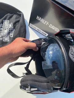 Helmet Harley Davidson H24 Red modular front flip face.