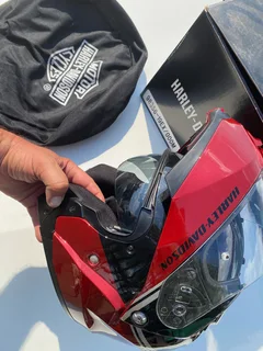 Helmet Harley Davidson H24 Red modular front flip face.