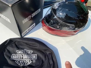 Helmet Harley Davidson H24 Red modular front flip face.