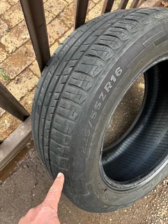 Tyre 225 55 16 only 1 available.