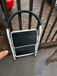 Ladder 2 step stool folding iron steel.