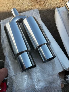 Exhaust back box Twin pipe.
