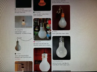 Hanging light Giant vintage antique bulb.