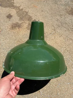 Enamel lamp vintage antique.