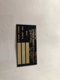 Citroen matter plate.