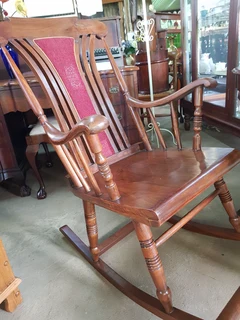 Large Walnut Rocking Chair ~ Circa 1910