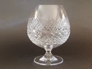 Set of 6 Hand Cut Lead Crystal Vintage Brandy Glasses - High Quality Brandy Balloon Glasses.