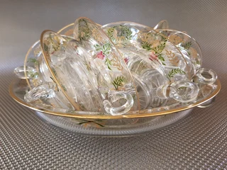 Christmas ~ Lovely Large 12 Piece Glass Platter with Serving Dishes..