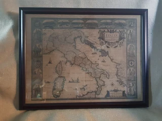 (x7) MAPS OF THE WORLD PRINTED IN FRAME&#39;S.