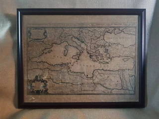(x7) MAPS OF THE WORLD PRINTED IN FRAME&#39;S.