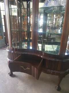 Imbuia Display Cabinet ~ Circa 1950