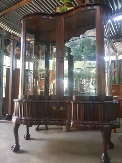 Imbuia Display Cabinet ~ Circa 1950