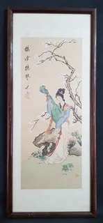 Asian Art Silk Paintings (X3) Originals.