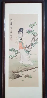 Asian Art Silk Paintings (X3) Originals.