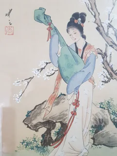 Asian Art Silk Paintings (X3) Originals.
