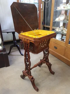 Victorian Lady&#39;s Sewing Work Table ~ Circa 1870.