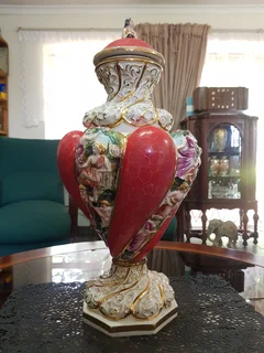 Vintage Capodimonte Porcelain Urn – Italy.