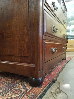 French Oak Marble-Top Commode ~ Circa 1920