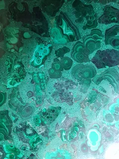 Elegant Vintage Bowl with Rich Malachite.