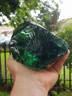 Dark Green Obsidian Volcano Glass.