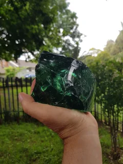 Dark Green Obsidian Volcano Glass.