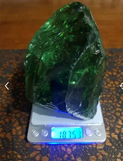 Dark Green Obsidian Volcano Glass.