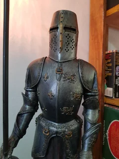 Vintage Medieval Knight Lamp Stand.
