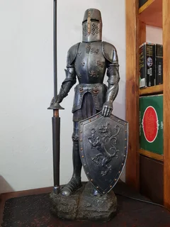 Vintage Medieval Knight Lamp Stand.