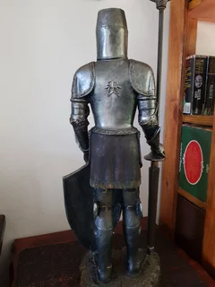 Vintage Medieval Knight Lamp Stand.
