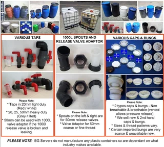 DRUMS - Plastic, Steel, Buckets, IBC&#39;s, Tanks, Kegs, 1000L &amp; Grey Water Systems