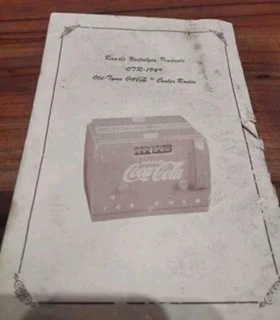 Vintage Coca Cola Mini Fridge Radio Tape