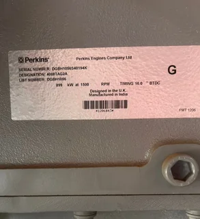 New 1000 kva Perkins generators x 2