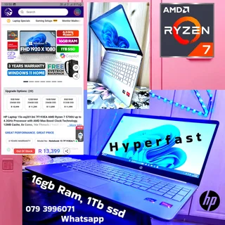 Hp ✅️Ryzen 7➡️ lik i7✅️1Tb ssd ✅️16gb Ram 98%mint