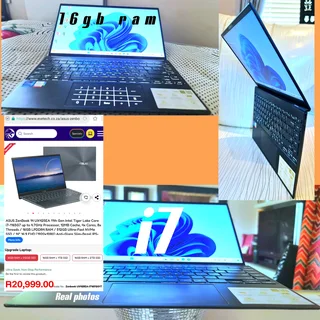 Asus zenbook ✅️i7 11gen ✅️16ram  ➡️demo95%,  whatsapp