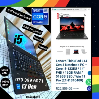 i5✅️✅️13Gen ✅️ssd ➡️Sells 22K ✅️16Ram ✅️Waranty