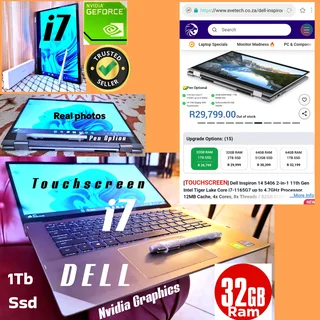 Dell i7✅️1Tb ssd ✅️32Ram ✅️Nvidia ✅️Touch ✅️Waranty