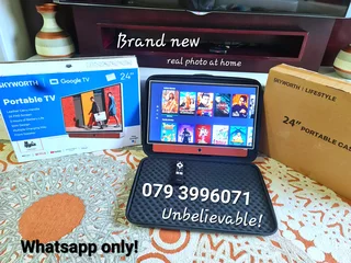 100% Brandnew Portable Tv and Case in box