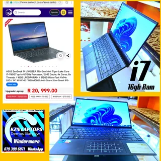 Asus zenbook ✅️i7 11gen ✅️16ram  ➡️demo95%