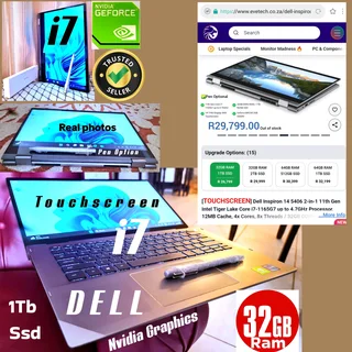Dell i7✅️1Tb ssd ✅️32Ram ✅️Nvidia ✅️Touch ✅️Waranty