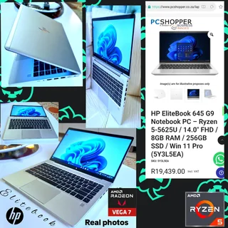 Hp Elitebook ✅️Waranty, Ssd, Demo 98%mint new, Ryzen 5, Radeon Graphics