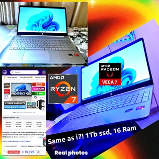 Hp ✅️Ryzen 7➡️ lik i7✅️1Tb ssd ✅️16gb Ram 98%mint