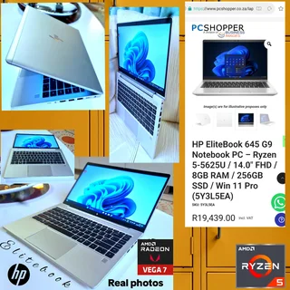 Hp Elitebook ✅️Waranty, Ssd, Demo 98%mint new, Ryzen 5, Radeon Graphics