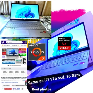 Hp ✅️Ryzen 7➡️ lik i7✅️1Tb ssd ✅️16gb Ram 98%mint