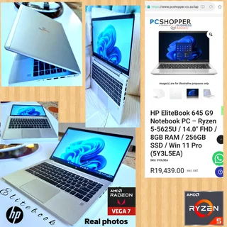 Hp Elitebook ✅️Waranty, Ssd, Demo 98%mint new, Ryzen 5, Radeon Graphics