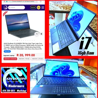 Asus zenbook ✅️i7 11gen ✅️16ram  ➡️demo95%